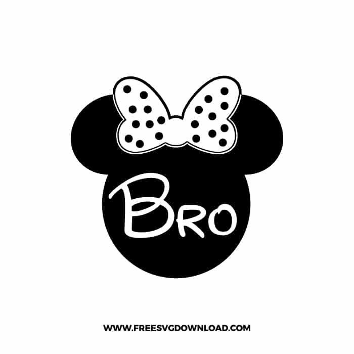 Minnie Family Bro SVG & PNG, SVG Free Download, svg files for cricut, svg files for Silhouette, mickey mouse svg, disney svg