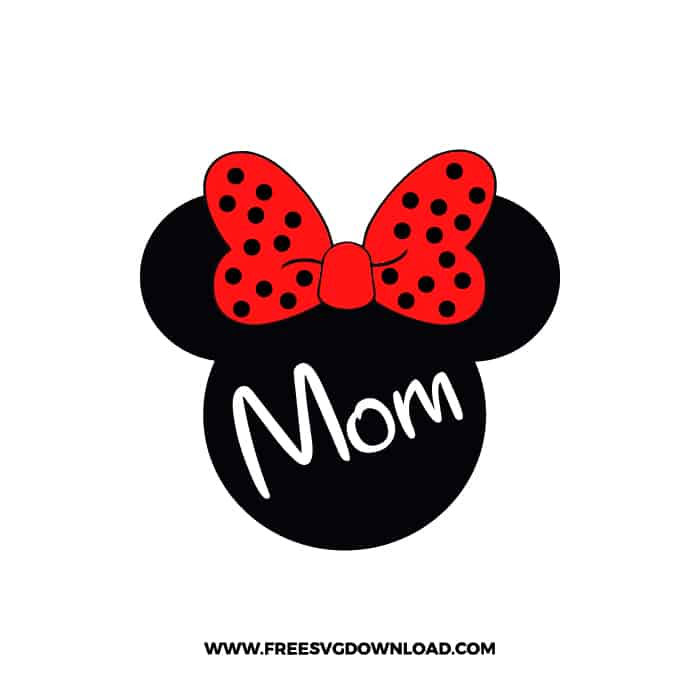 Minnie Family Mom 2 SVG & PNG, SVG Free Download, svg files for cricut, svg files for Silhouette, mickey mouse svg, disney svg