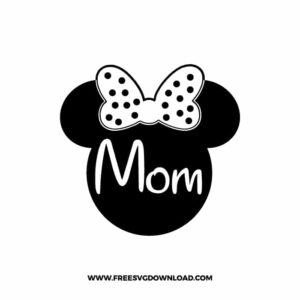 Minnie Family Mom SVG cut file