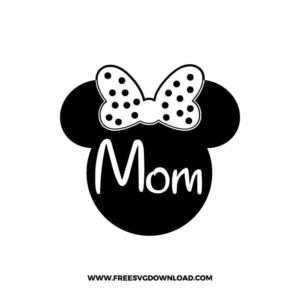 Minnie Family Mom Free SVG File