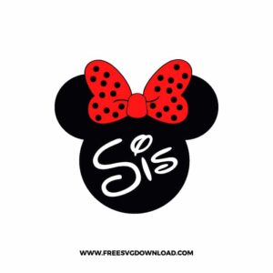 Minnie Head Sis Free SVG File