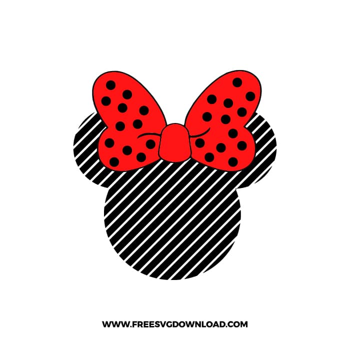 Minnie Monochrome Lines45 SVG & PNG, SVG Free Download, svg files for cricut, svg files for Silhouette, mickey mouse svg, disney svg