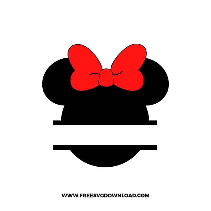 Minnie Split Monogram 3 SVG & PNG, SVG Free Download, svg files for cricut, svg files for Silhouette, Minnie svg, disney svg,