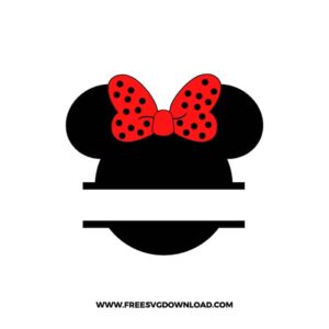 Minnie Mouse Split Monogram Free SVG File