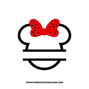 Minnie Outline Bow Split Monogram