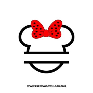 Minnie Split Monogram 5 SVG cut file