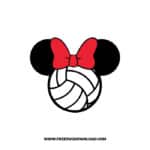 Minnie Volleyball Sports SVG & PNG, SVG Free Download, svg files for cricut, svg files for Silhouette, mickey mouse svg, disney svg