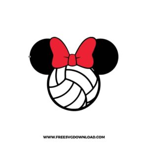 Minnie Volleyball Sports SVG & PNG, SVG Free Download, svg files for cricut, svg files for Silhouette, mickey mouse svg, disney svg