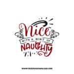 Nice with a hint of naughty SVG & PNG, SVG Free Download, svg files for cricut, christmas free svg, christmas ornament svg