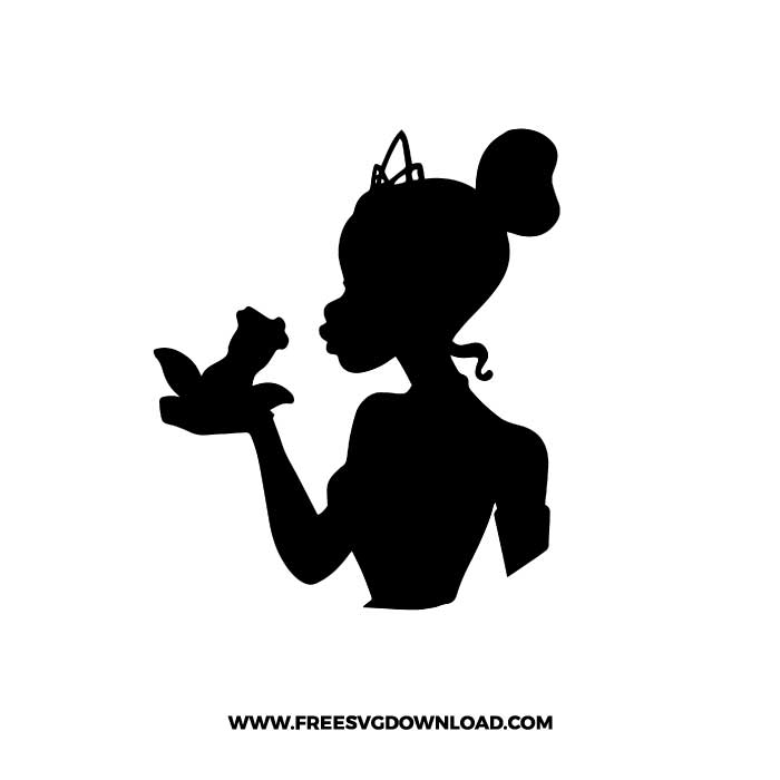 Tiana head silhouette SVG & PNG, SVG Free Download, svg files for cricut, svg files for Silhouette, separated svg, trending svg, disney svg, disney princess svg, princess svg, disney princess and the frog svg, disneyland svg