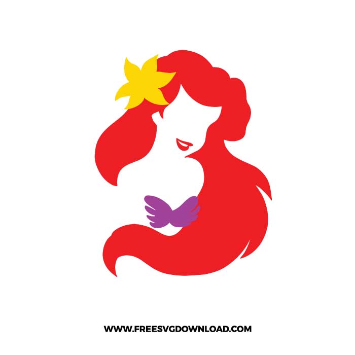 Ariel Free SVG & PNG Princess cut files - Free SVG Download