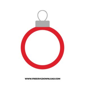 Christmas Ball Monogram Free SVG File