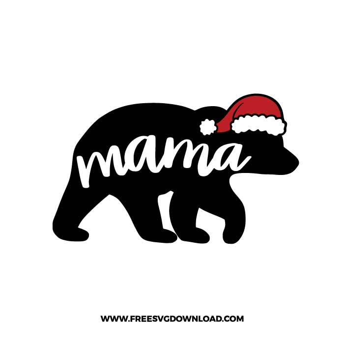 istmas Mama Bear free SVG & PNG, SVG Free Download, svg files for cricut, svg files for Silhouette, separated svg, funny christmas svg, Merry Christmas SVG, holiday svg, Santa svg, snowflake svg, candy cane svg, Christmas tree svg, Christmas ornament svg, Christmas quotes, noel svg, bear svg