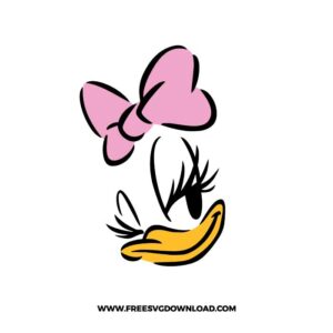 Daisy duck outline SVG & PNG, SVG Free Download, svg files for cricut, svg files for Silhouette, separated svg, trending svg, disney svg, disney princess svg, princess svg, disneyland svg, mickey mouse svg, duck svg, donald duck svg