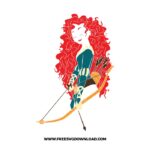 Merida Free SVG & PNG, SVG Free Download, svg files for cricut, svg files for Silhouette, separated svg, trending svg, disney svg, disney princess svg, princess svg, disneyland svg, brave svg