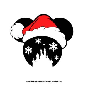 Mickey Christmas Hat Castle SVG & PNG, SVG Free Download, svg files for cricut, svg files for Silhouette, separated svg, trending svg, disney svg, disneyland svg, mickey mouse svg, gmickey head svg, minnie svg, minnie mouse svg, disney castle svg, Merry Christmas SVG, holiday svg, Santa svg, snow flake svg, candy cane svg, Christmas tree svg, Christmas ornament svg, Christmas quotes, mickey christmas svg