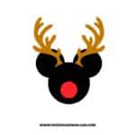 Mickey Christmas Reindeer SVG & PNG cut files
