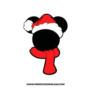 Mickey Christmas Scarf And Hat Free SVG File
