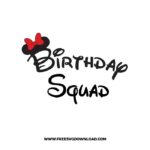 Minnie Birthday Squad SVG & PNG, SVG Free Download, disney svg, mickey mouse svg, mickey head svg, baby mickey svg, baby svg, minnie mouse svg, mickey mouse birthday svg, minnie svg, disneyland svg, mickey ears svg, kids svg