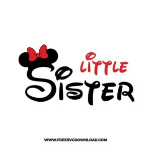 Minnie Little Sister SVG & PNG, SVG Free Download, disney svg, mickey mouse svg, mickey head svg, baby mickey svg, baby svg, minnie mouse svg, mickey mouse birthday svg, minnie svg, disneyland svg, mickey ears svg, kids svg