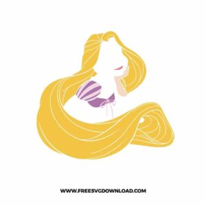Rapunzel Silhouette Free SVG File