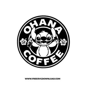 Stitch Coffee Starbucks Wrap Free SVG File