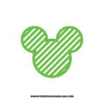 Mickey Head 45lines Green SVG & PNG, SVG Free Download, svg files for cricut, svg files for Silhouette, mickey mouse svg, disney svg