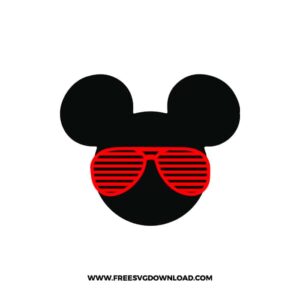 Mickey Sunglasses Free SVG File