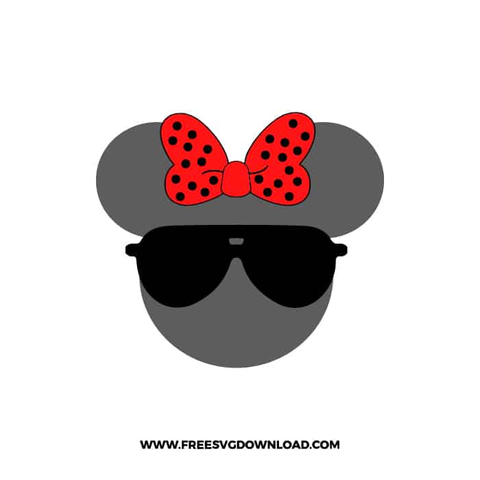 Minnie Sunglasses 2 SVG & PNG, SVG Free Download, svg files for cricut, svg files for Silhouette, mickey mouse svg, disney svg