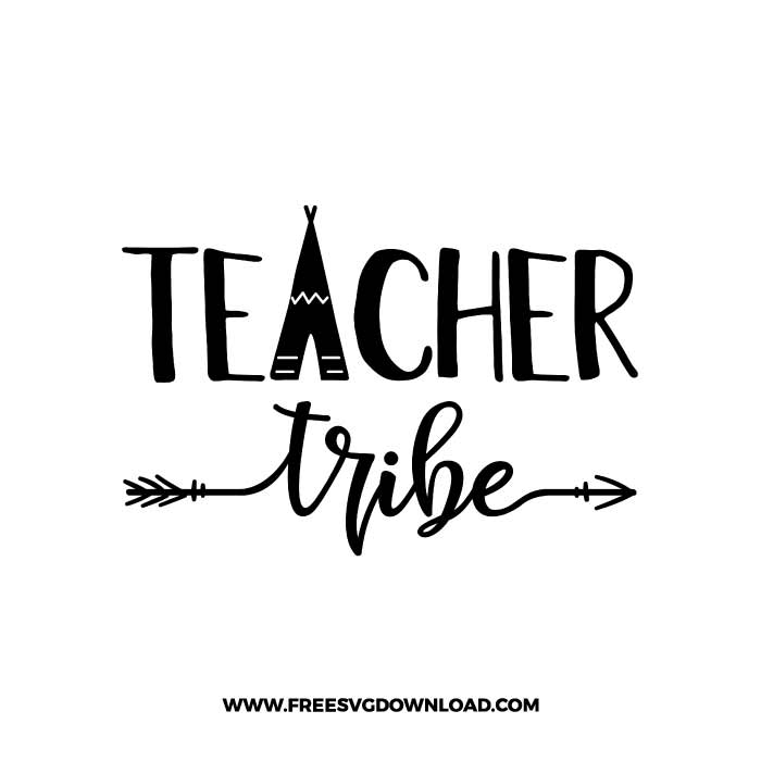 Teacher Tribe SVG & PNG, SVG Free Download, SVG files for cricut, teacher svg, school svg, teacher shirt svg, funny teacher svg, techer quotes svg, apple svg, teacher life svg, back to school svg