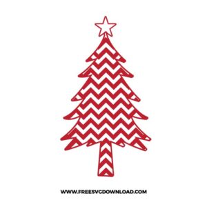 Christmas Tree Zig Zag Free SVG File