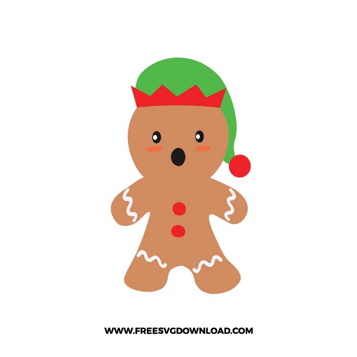 Gingerbread Elf SVG & PNG, SVG Free Download, svg files for cricut, svg files for Silhouette, separated svg, funny christmas svg, Merry Christmas SVG, holiday svg, Santa svg, snowflake svg, candy cane svg, Christmas tree svg, Christmas ornament svg, Christmas quotes, noel svg