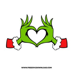 Grinch Heart Free SVG File