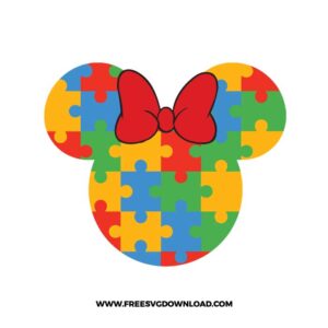 Minnie Autism Free SVG File