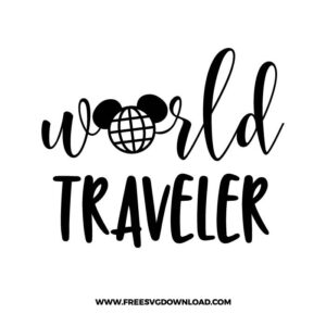 World traveler Mickey SVG & PNG, SVG Free Download, svg files for cricut, svg files for Silhouette, separated svg, disney svg, disneyland svg, mickey mouse svg, mickey head svg, minnie svg, minnie mouse svg, disney castle svg