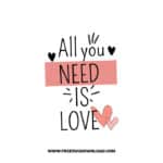 All You Need Is Love 5 SVG & PNG, SVG Free Download, SVG for Cricut Design, love svg, valentines day svg, be my valentine svg