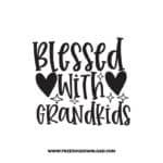 Blessed With Grandkids SVG & PNG, SVG Free Download,  SVG for Cricut Design Silhouette, svg files for cricut, mom life svg, mom svg