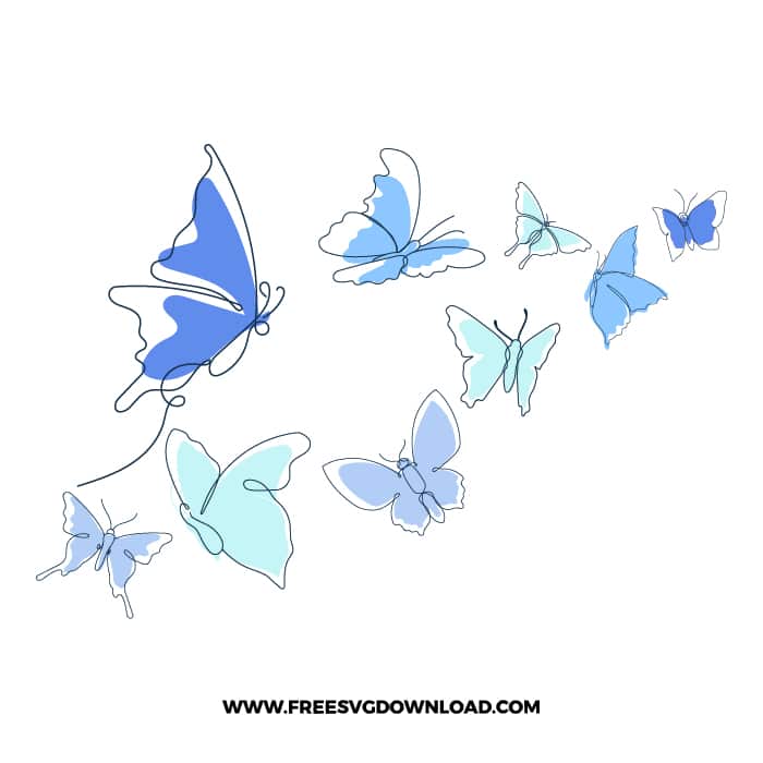 Blue Butterfly Starbucks Wrap SVG & PNG, SVG Free Download, SVG files cricut, starbucks wrap svg, starbucks free svg, butterfly svg free