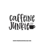 Caffeine Junkie SVG & PNG, SVG Free Download,  SVG for Cricut Design Silhouette, svg files for cricut, mom life svg, mom svg