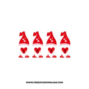 Gnomes LoveSVG & PNG, SVG Free Download, SVG for Cricut Design, love svg, valentines day svg, be my valentine svg