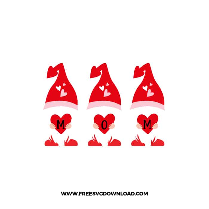Gnomes Mom SVG & PNG, SVG Free Download, SVG for Cricut Design, love svg, valentines day svg, be my valentine svg