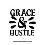 Grace & Hustle free SVG & PNG, SVG Free Download, SVG for Cricut Design Silhouette, quote svg, inspirational svg, motivational svg,