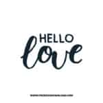 Hello Love SVG & PNG, SVG Free Download, SVG for Cricut Design, love svg, valentines day svg, be my valentine svg