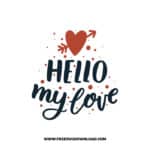 Hello My Love 2 SVG & PNG, SVG Free Download, SVG for Cricut Design, love svg, valentines day svg, be my valentine svg