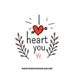I Heart You SVG & PNG, SVG Free Download, SVG for Cricut Design, love svg, valentines day svg, be my valentine svg