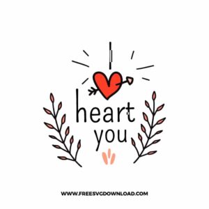 I Heart You SVG & PNG, SVG Free Download, SVG for Cricut Design, love svg, valentines day svg, be my valentine svg