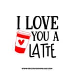 I Love A Latte SVG & PNG, SVG Free Download, SVG for Cricut Design, love svg, valentines day svg, be my valentine svg
