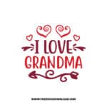 I Love Grandma SVG & PNG, SVG Free Download, SVG for Cricut Design, love svg, valentines day svg, be my valentine svg