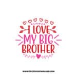 I Love My Big Brother SVG & PNG, SVG Free Download, SVG for Cricut Design, love svg, valentines day svg, be my valentine svg