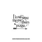 I Love You More Than Pizza SVG & PNG, SVG Free Download, SVG for Cricut Design Silhouette, love svg, valentines day svg, be my valentine svg
